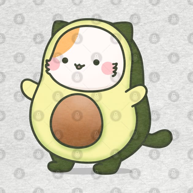 Avocado cat by @muffin_cat_ig